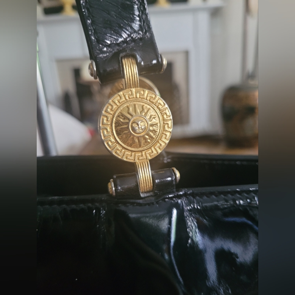 Versace Black Leather Tote Bag - Picture 11 of 12